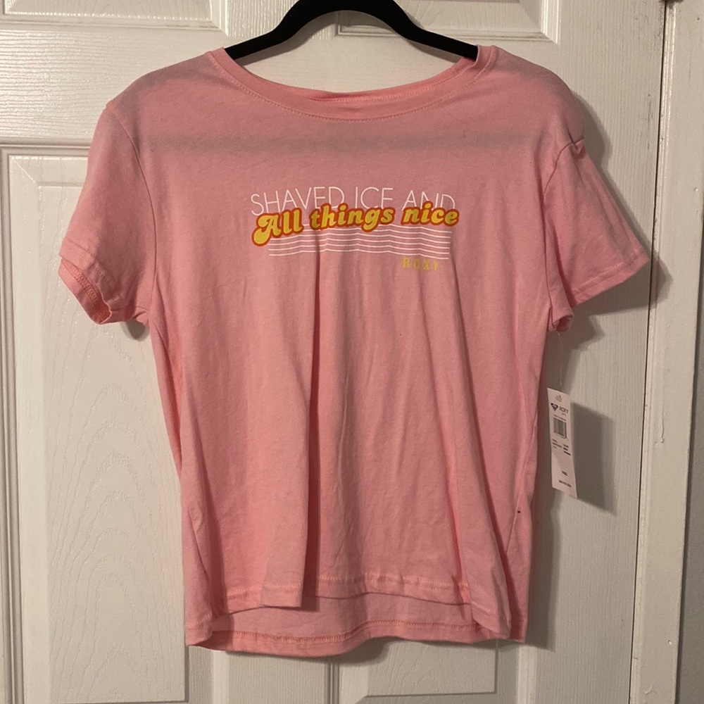 Girls pink “Shaved Ice And All Things Nice” Roxy t shirt